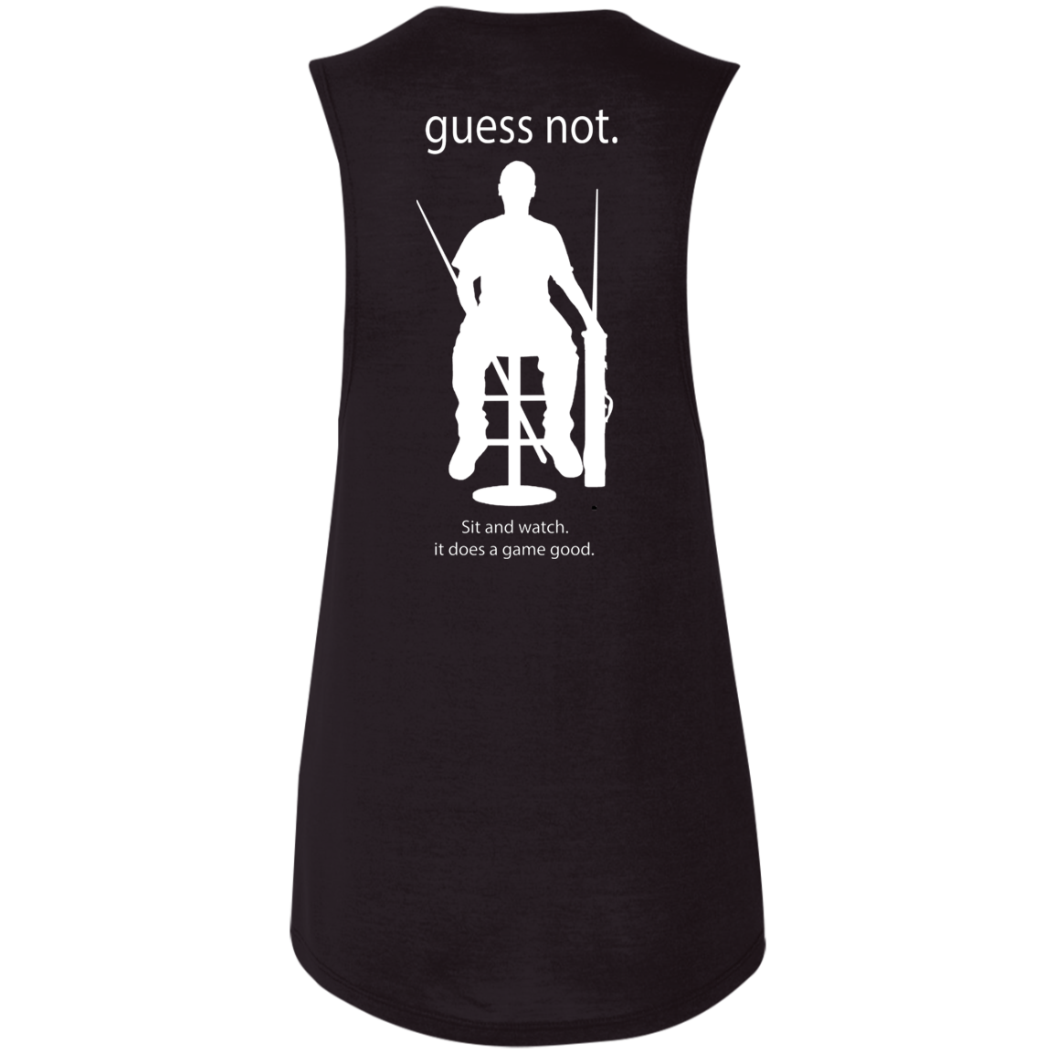 The GHOATS Custom Design. #40 Got Game? / Guess Not. Ladies' Flowy Muscle Tank