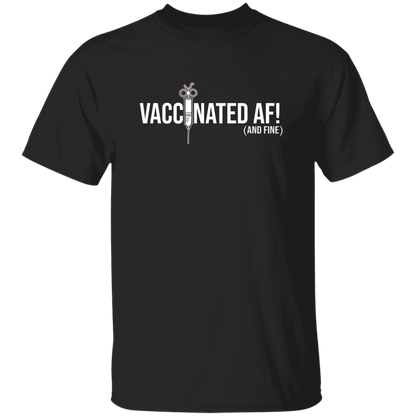 ArtichokeUSA Custom Design. Vaccinated AF (and fine). Youth 5.3 oz 100% Cotton T-Shirt