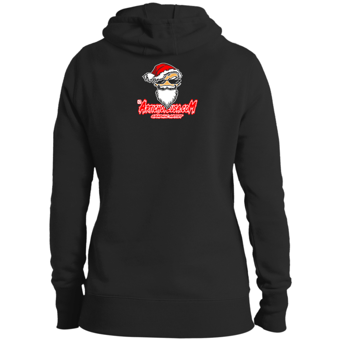 ArtichokeUSA Custom Design. Merry Kiss My Ass. Ladies' Pullover Hooded Sweatshirt