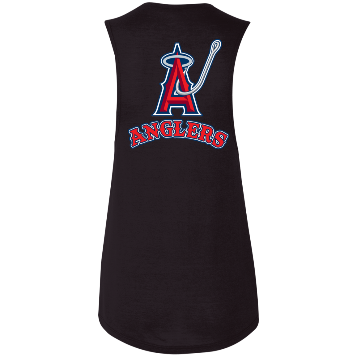 ArtichokeUSA Custom Design. Anglers. Southern California Sports Fishing. Los Angeles Angels Parody. Ladies' Flowy Muscle Tank
