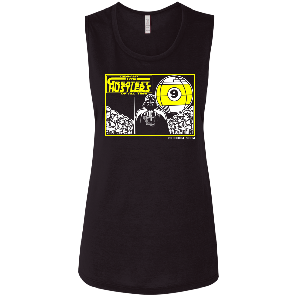 The GHOATS Custom Design. # 39 The Dark Side of Hustling. Ladies' Flowy Muscle Tank