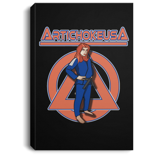ArtichokeUSA Character and Font design. Let's Create Your Own Team Design Today. Amber. Portrait Canvas .75in Frame