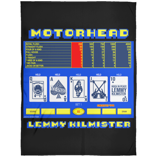 ArtichokeUSA Custom Design. Motorhead's Lemmy Kilmister Tribute. Rock In Peace!  Arctic Fleece Blanket 60x80