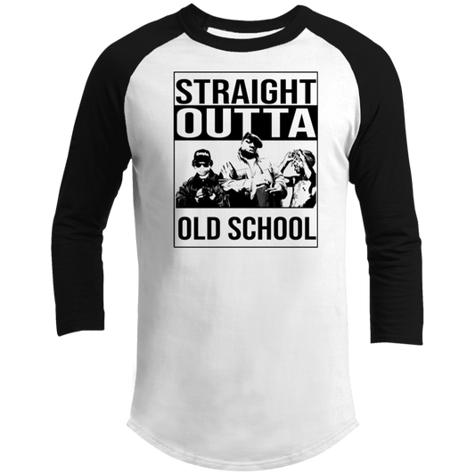 ArtichokeUSA Custom Design. Straight Outta Old School. The GOATs of Rap. Fan Art. 3/4 Raglan Sleeve Shirt