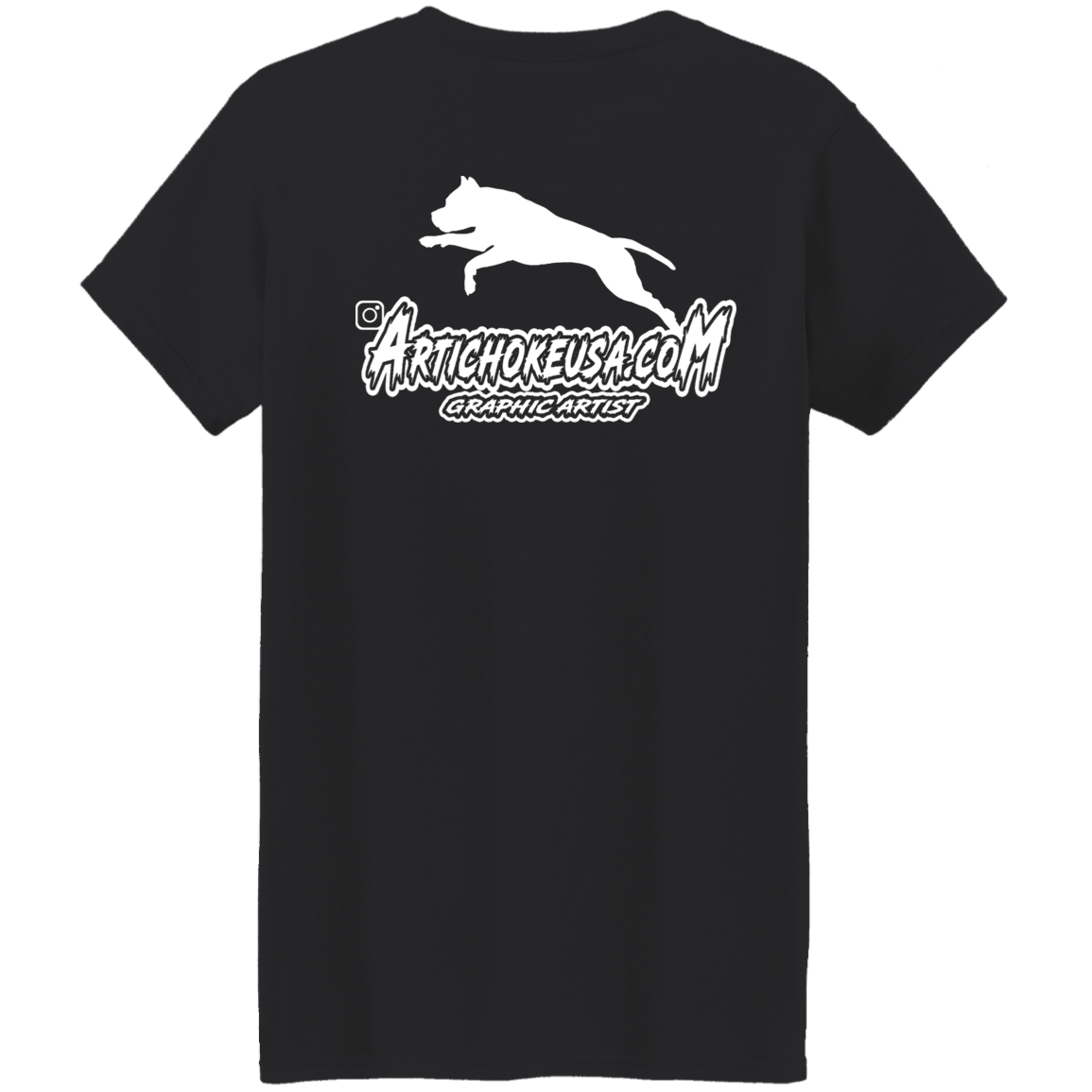 ArtichokeUSA Custom Design. Ruffing the Passer. Pitbull Edition. Male Version. Ladies' 5.3 oz. T-Shirt