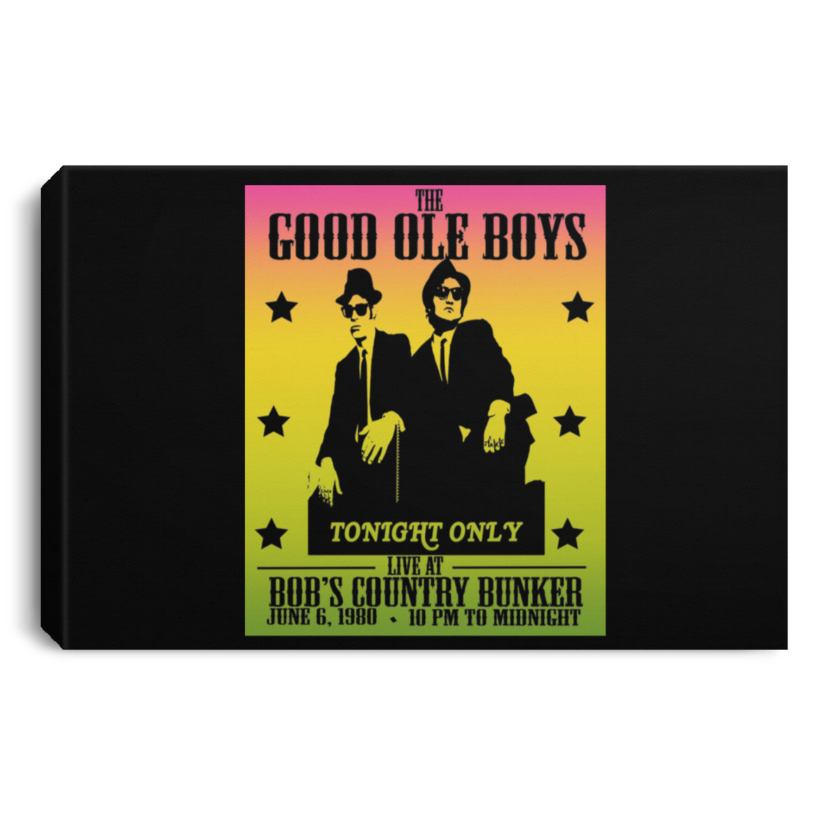 ArtichokeUSA Custom Design. The Good Ole Boys. Blues Brothers Fan Art. Landscape Canvas .75in Frame
