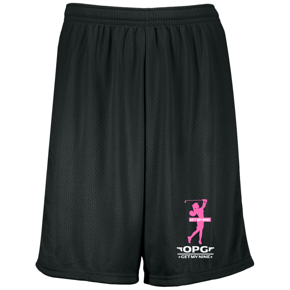 OPG Custom Design #16. Get My Nine. Female Version. Moisture-Wicking 9 inch Inseam Mesh Shorts