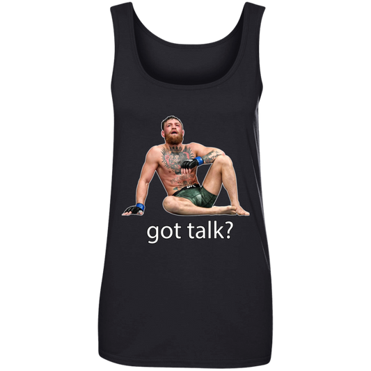 Artichoke Fight Gear Custom Design #12. Got Talk? MMA. Ladies' 100% Ringspun Cotton Tank Top
