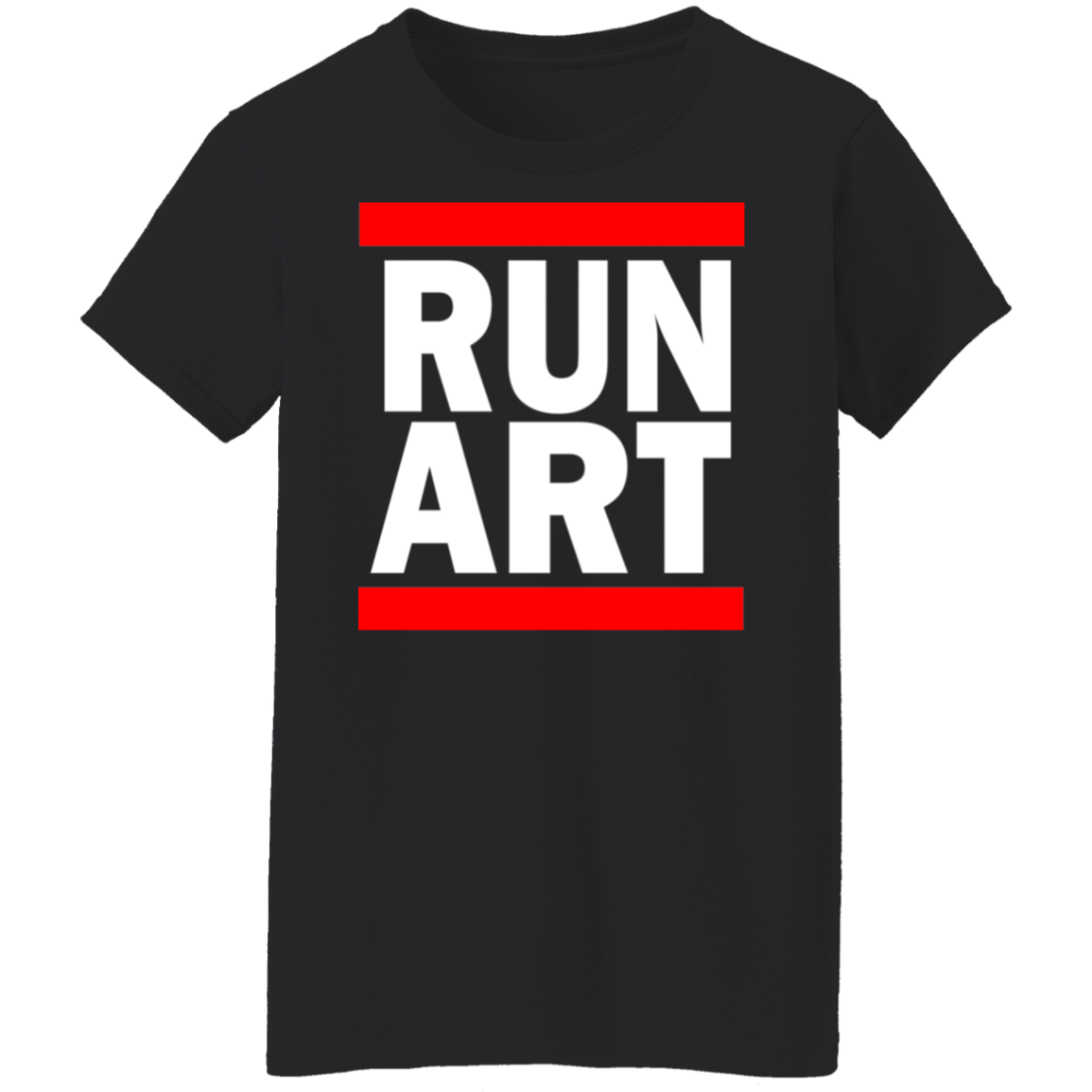 ArtichokeUSA Custom Design. RUN ART.  RUN DMC Parody. Ladies' 5.3 oz. T-Shirt