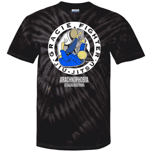 Artichoke Fight Gear Custom Design #1. Arachnophobia: Fear of Spiders. Spider Guard. It's a Jiu Jitsu Thing. 100% Cotton Tie Dye T-Shirt