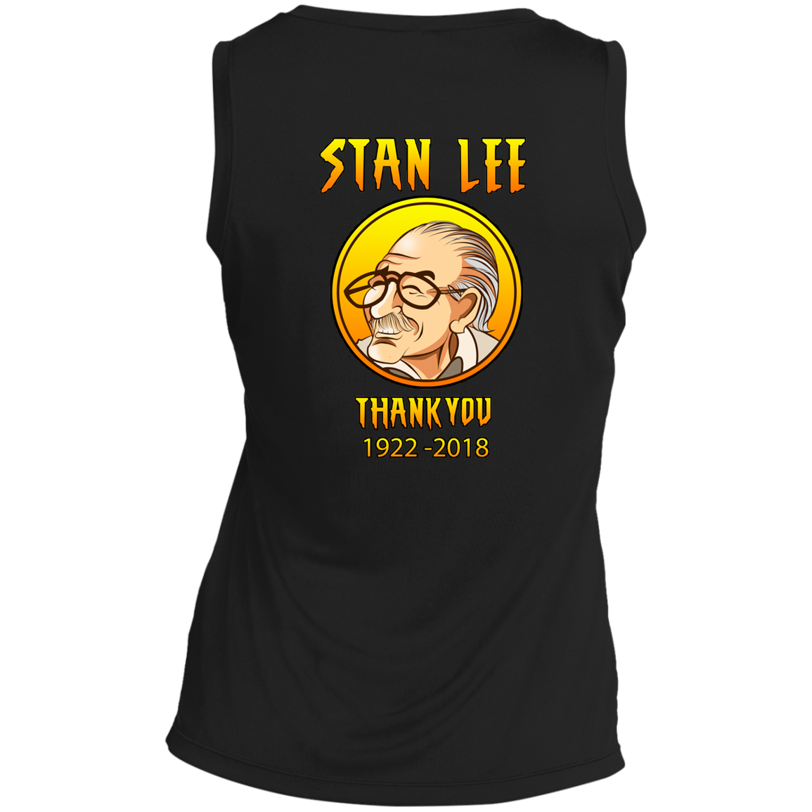 ArtichokeUSA Character and Font design. Stan Lee Thank You Fan Art. Let's Create Your Own Design Today. Ladies' Sleeveless V-Neck