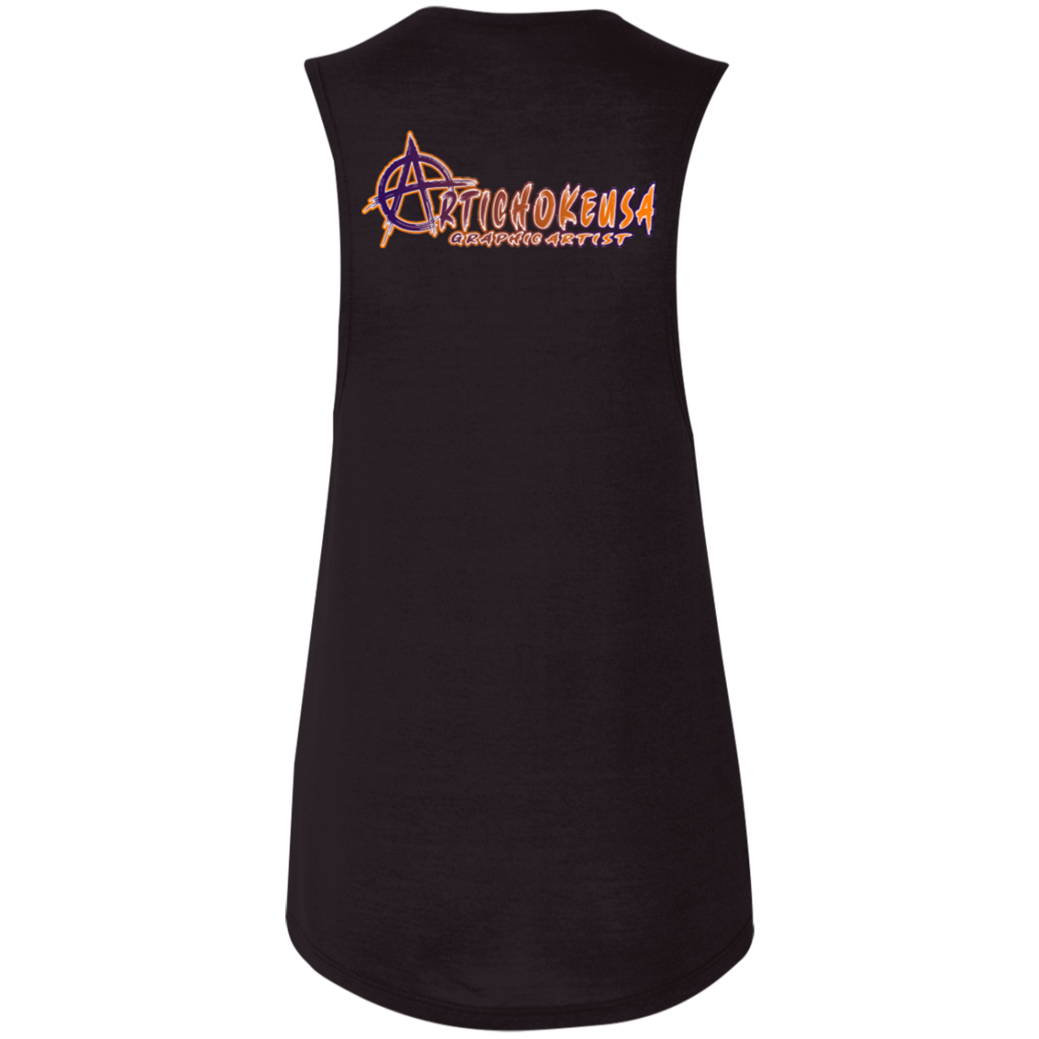 ArtichokeUSA Character and Font design. Let's Create Your Own Team Design Today. Arthur. Ladies' Flowy Muscle Tank