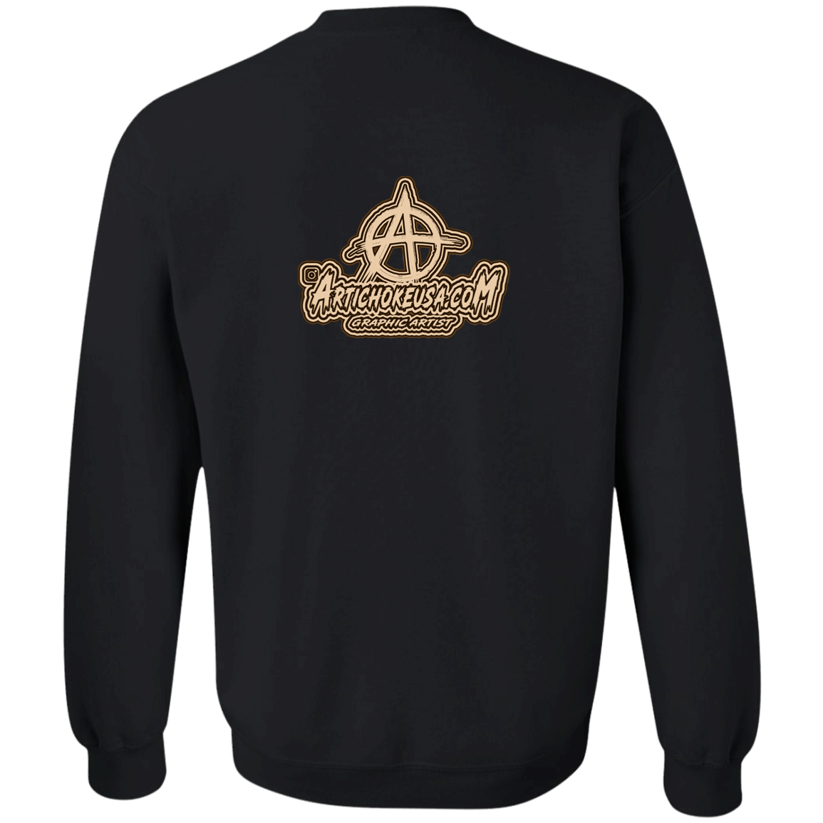 ArtichokeUSA Character and Font design. Let's Create Your Own Team Design Today. Mullet Mike. Crewneck Pullover Sweatshirt