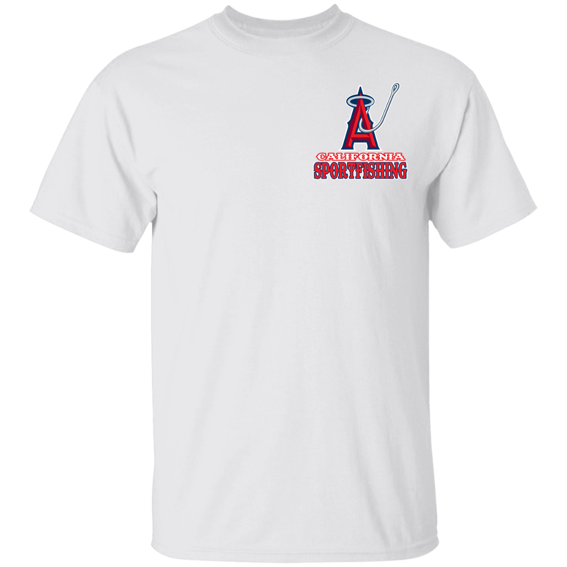 ArtichokeUSA Custom Design. Anglers. Southern California Sports Fishing. Los Angeles Angels Parody. Youth 5.3 oz 100% Cotton T-Shirt