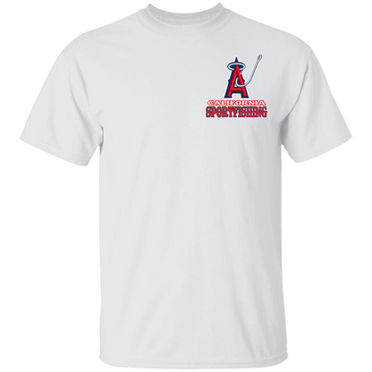 ArtichokeUSA Custom Design. Anglers. Southern California Sports Fishing. Los Angeles Angels Parody. Youth 5.3 oz 100% Cotton T-Shirt