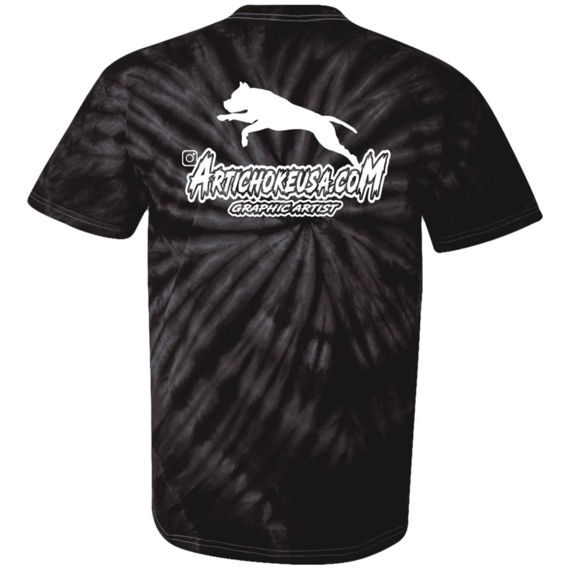 ArtichokeUSA Custom Design. Ruffing the Passer. Pitbull Edition. Male Version. 100% Cotton Tie Dye T-Shirt