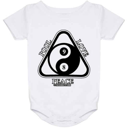 The GHOATS Custom Design #9. Ying Yang. Pool Love Peace. Baby Onesie 24 Month