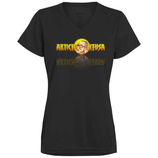 ArtichokeUSA Character and Font design. Stan Lee Thank You Fan Art. Let's Create Your Own Design Today. Ladies’ Moisture-Wicking V-Neck Tee
