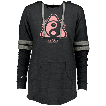 The GHOATS Custom Design #9. Ying Yang. Pool Love Peace. Ladies Hooded Low Key Pullover