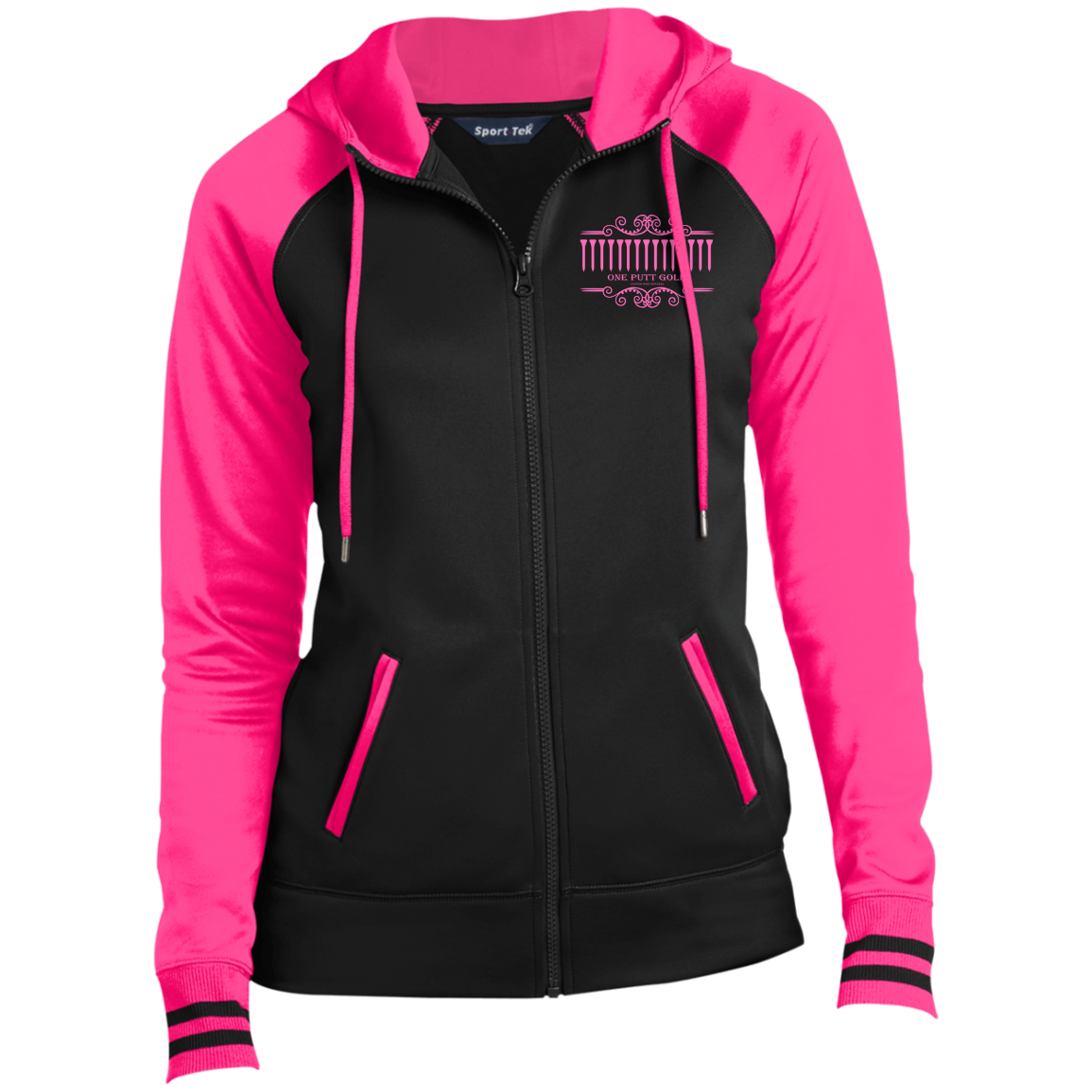 OPG Custom Design #5. Golf Tee-Shirt. Golf Humor. Ladies' Sport-Wick® Full-Zip Hooded Jacket