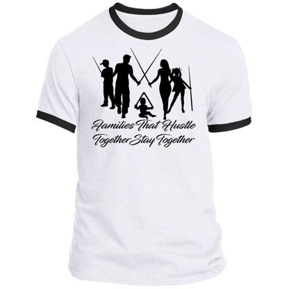 The GHOATS Custom Design. #11 Families That Hustle Together, Stay Together. Ringer Tee