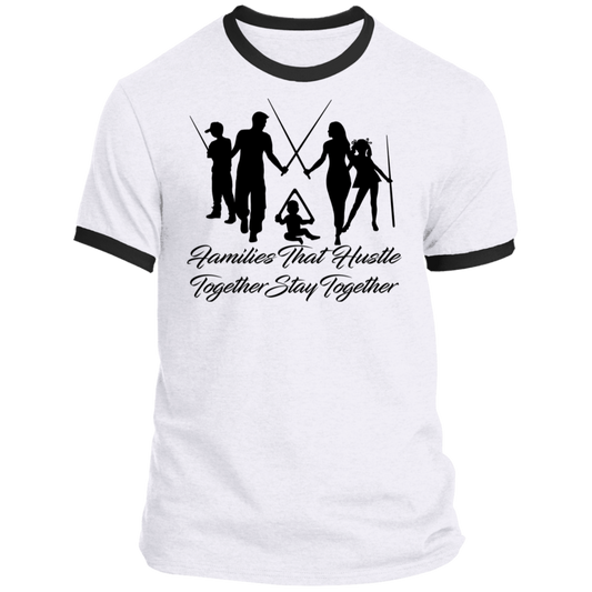The GHOATS Custom Design. #11 Families That Hustle Together, Stay Together. Ringer Tee