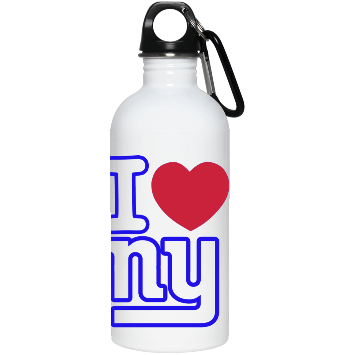 ArtichokeUSA Custom Design. I heart New York Giants. NY Giants Football Fan Art. 20 oz. Stainless Steel Water Bottle