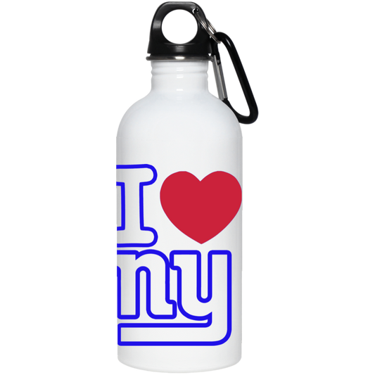ArtichokeUSA Custom Design. I heart New York Giants. NY Giants Football Fan Art. 20 oz. Stainless Steel Water Bottle