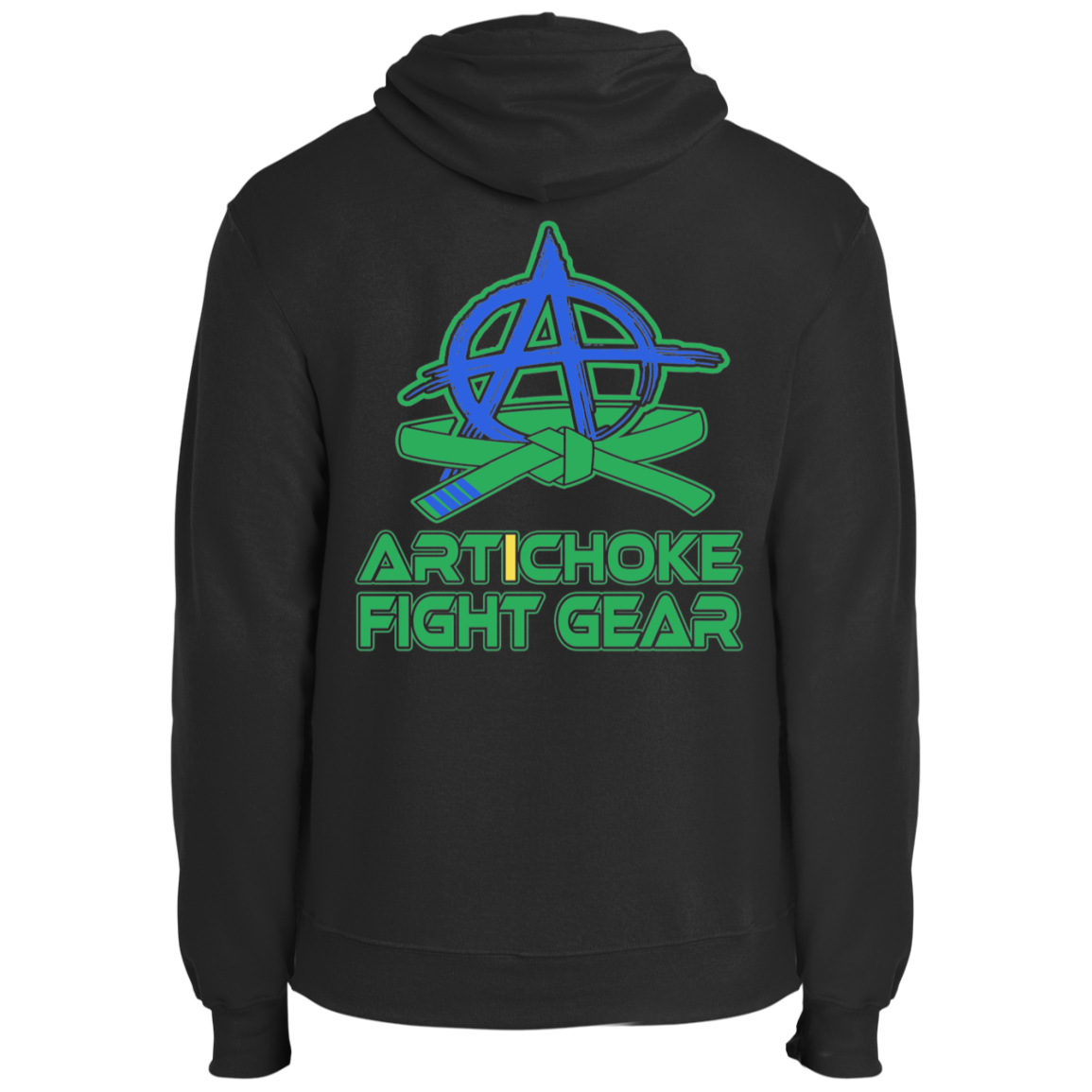 Artichoke Fight Gear Custom Design #5. BJJ MLB Brazil Flag Colors. Parody v2. Fleece Hoodie