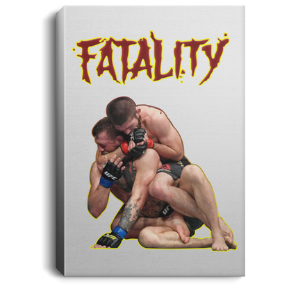 Artichoke Fight Gear Custom Design #11. Fatality. Mortal Kombat Parody. MMA.  Portrait Canvas .75in Frame