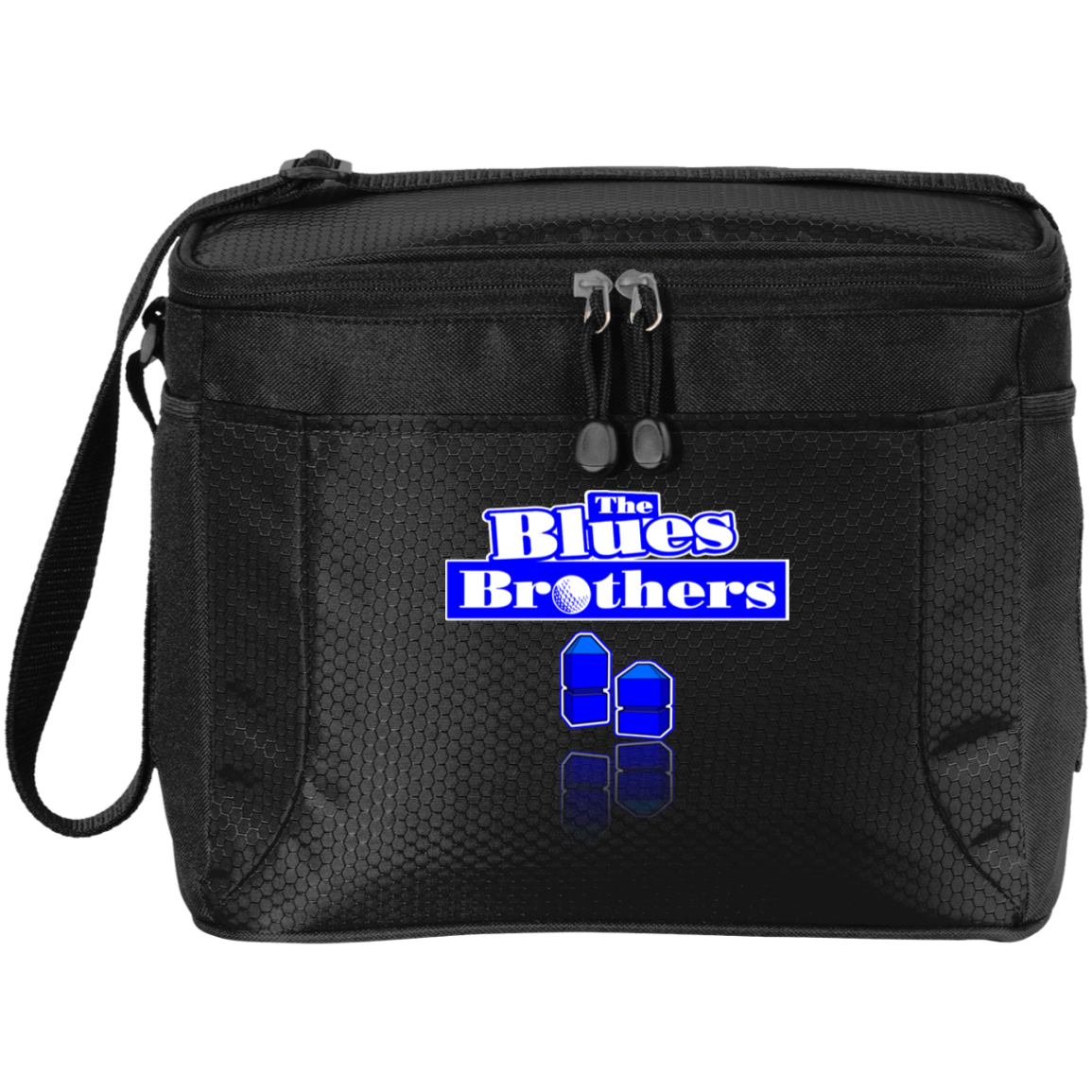 OPG Custom Design #3. Blue Tees Blues Brothers Fan Art. 12-Pack Cooler