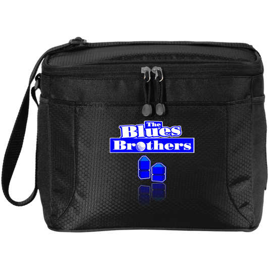 OPG Custom Design #3. Blue Tees Blues Brothers Fan Art. 12-Pack Cooler