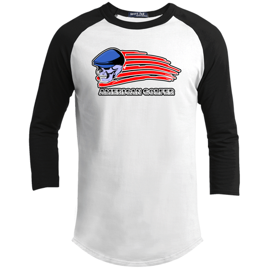 OPG Custom Design #12. Golf America. Male Edition. Youth 3/4 Raglan Sleeve Shirt