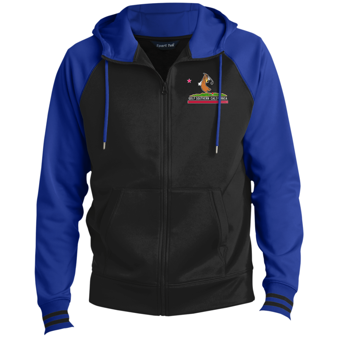 Custom Design #15. Golf Southern California with Yogi Fan Art. Sport-Wick® Full-Zip Hooded Jacket