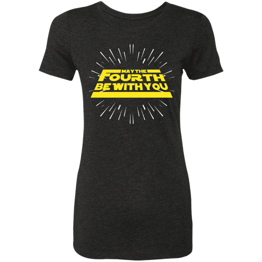 Brenda's T-shirts Ladies' Triblend 4.3 oz, 50% polyester/25% cotton/25% rayon jersey