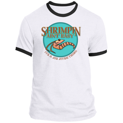 Artichoke Fight Gear Custom Design #18. Shrimpin ain't Easy. Ringer Tee