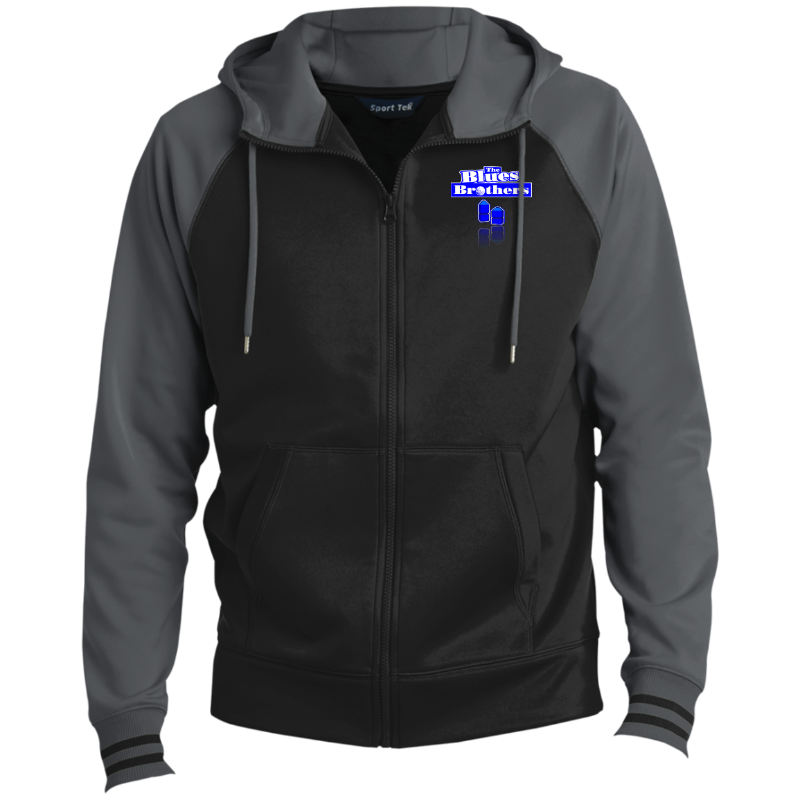 OPG Custom Design #3. Blue Tees Blues Brothers Fan Art. Sport-Wick® Full-Zip Hooded Jacket