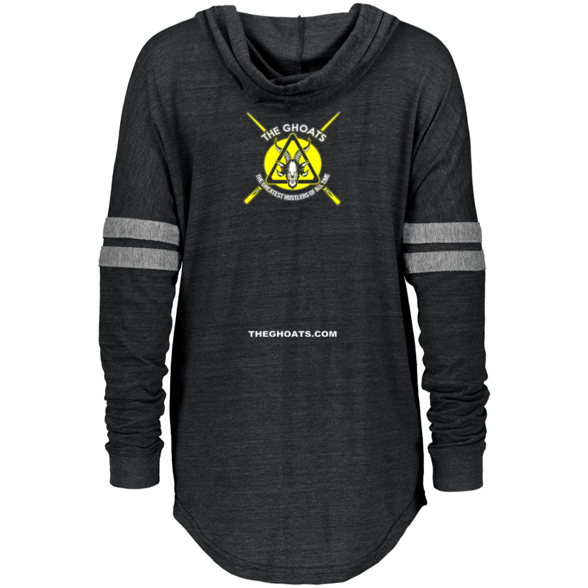 The GHOATS Custom Design #1. Active Shooter. Ladies Hooded Low Key Pullover