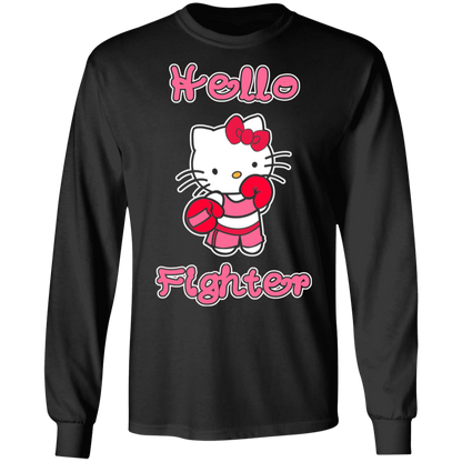 Artichoke Fight Gear Custom Design #11. Hello Fighter. 100% Cotton Long Sleeve