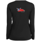 OPG Custom Design #12. American Golfer. Female Edition. Ladies’ Long Sleeve Performance V-Neck Tee