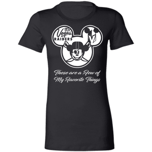 ArtichokeUSA Custom Design. Las Vegas Raiders & Mickey Mouse Mash Up. Fan Art. Parody. Ladies' Favorite T-Shirt