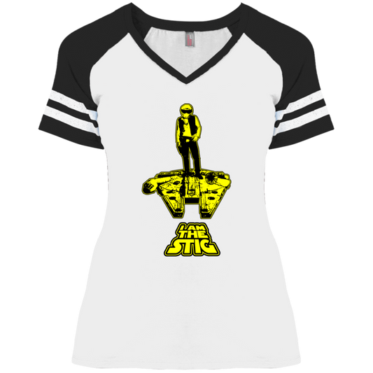 ArtichokeUSA Custom Design. I am the Stig. Han Solo / The Stig Fan Art. Ladies' Game V-Neck T-Shirt