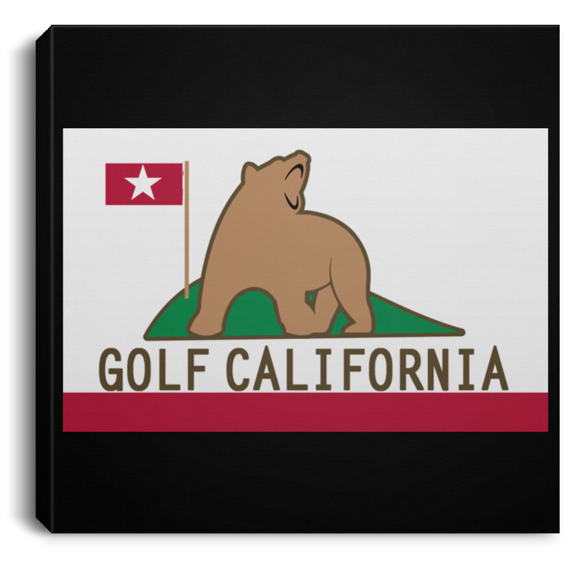 OPG Custom Design #14. Golf California. Square Canvas .75in Frame