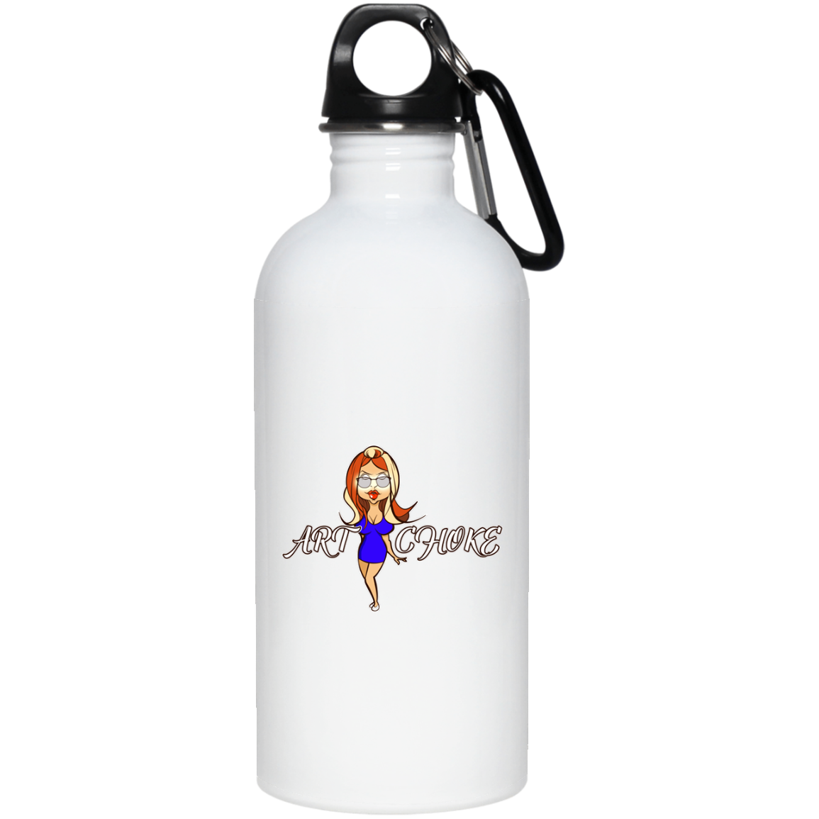 ArtichokeUSA Character and Font Design. Let’s Create Your Own Design Today. Blue Girl. 20 oz. Stainless Steel Water Bottle