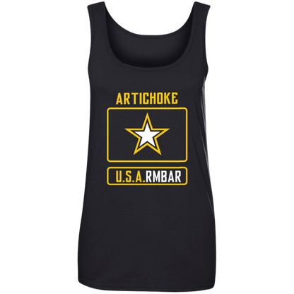 Artichoke Fight Gear Custom Design #8. ArtichokeUSArmbar. US Army Parody. Ladies' 100% Ringspun Cotton Tank Top