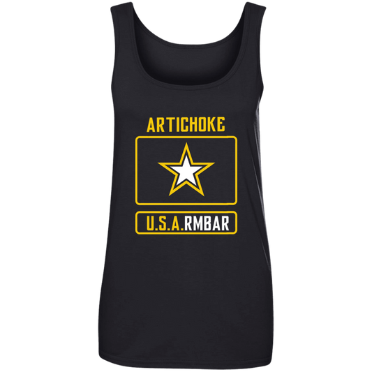 Artichoke Fight Gear Custom Design #8. ArtichokeUSArmbar. US Army Parody. Ladies' 100% Ringspun Cotton Tank Top