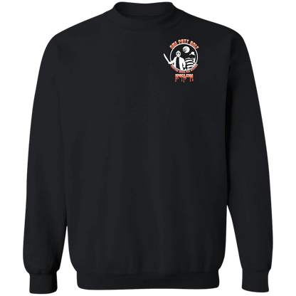 OPG Custom Design #23. Hack N Slice Golf. Freddy and Jason Fan Art. Crewneck Pullover Sweatshirt