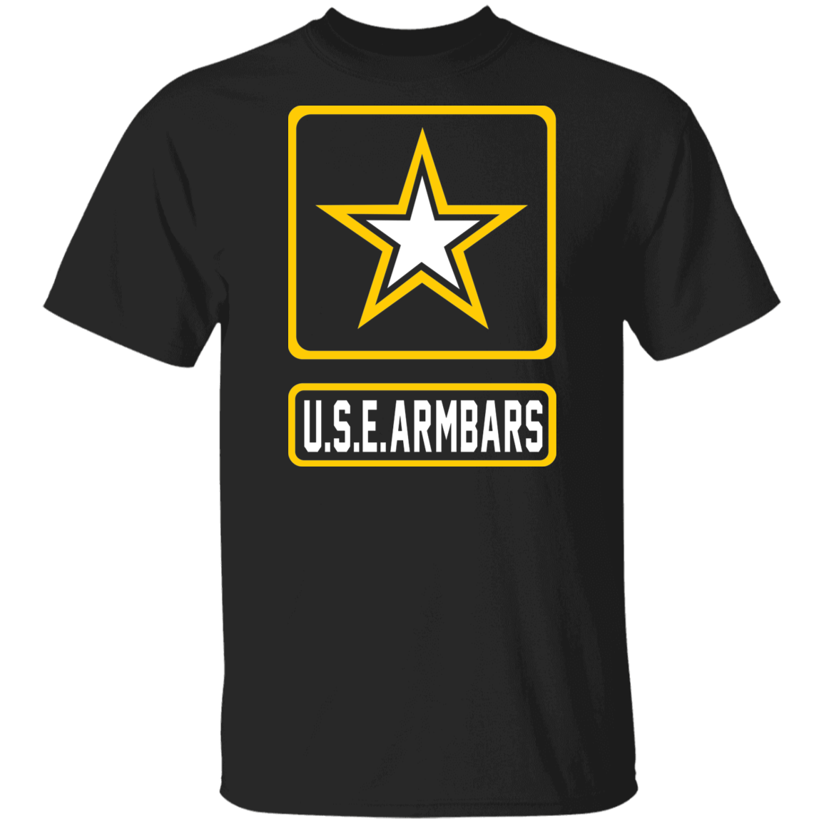 Artichoke Fight Gear Custom Design #8. USE ARMBARS. US Army Parody. Men's 100% Cotton T-Shirt