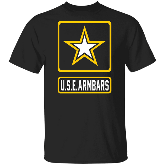Artichoke Fight Gear Custom Design #8. USE ARMBARS. US Army Parody. Men's 100% Cotton T-Shirt