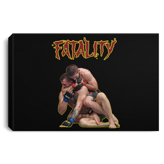Artichoke Fight Gear Custom Design #11. Fatality. Mortal Kombat Parody. MMA.  Landscape Canvas .75in Frame